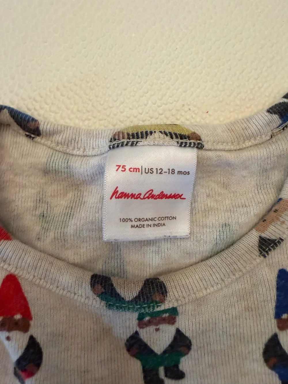 Hannah Anderson Long-Sleeve gnome print dress, 12-18mo - Picture 3 of 4